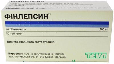 Фінлепсин табл. 200мг N50 (10х5) * 99454 фото