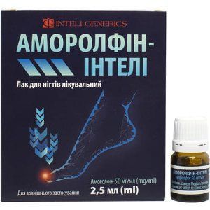 Аморолфін-Інтелі лак д / нігт.лік.50мг / мл 2,5 мл фл.№1 + пилоч., сервет., Шпат.в уп. 587167 фото