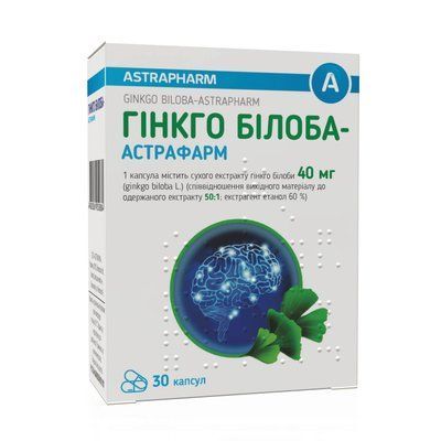 ГИНКГО БИЛОБА-АСТР.КАПС40МГ#30 97001 фото