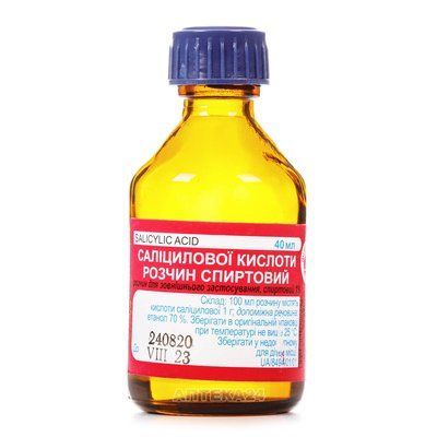 Салициловая кислота спиртовой раствор 1%, 40 мл 19784 фото