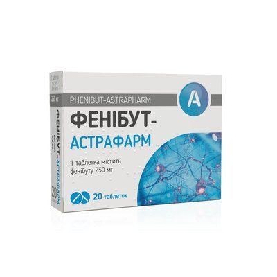 Фенібут табл.250мг №20 (10x2) бліс карт кор 500299 фото