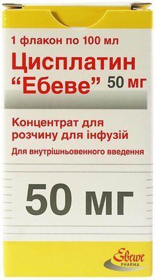 ЦИСПЛАТИН ЭБЕВЕ 0.5МГ/МЛ 100МЛ 28223 фото