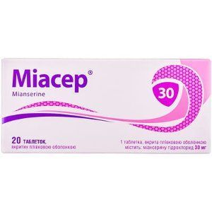 Міасер табл.в / пл.об. 30мг N20 (10х2) блістер 376293 фото